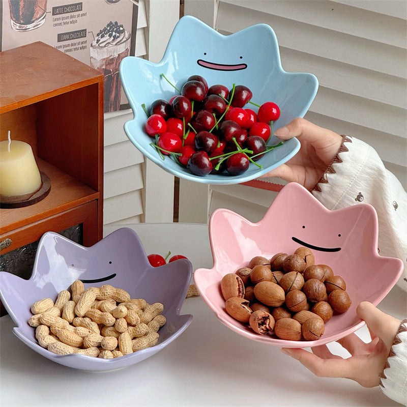 Ditto Ceramic Bowls filled with fruit and snacks