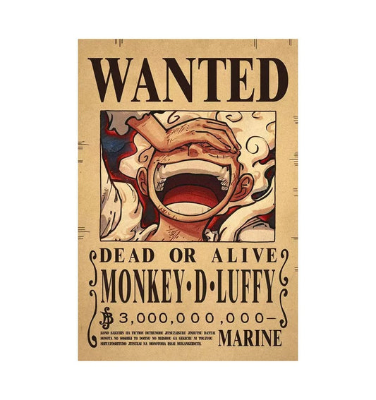 Classic Luffy Gear 5 Wanted Poster