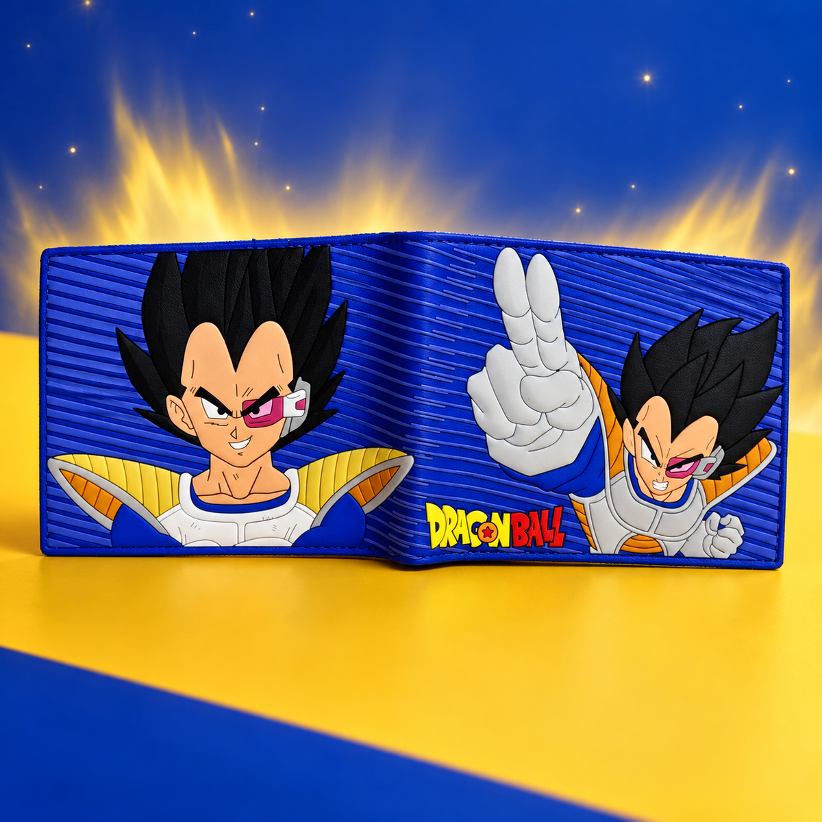 Open Vegeta Dragon Ball wallet showing the interior character art