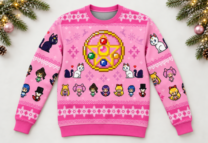 Sailor sweater arranged in a professional holiday flat lay