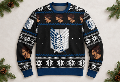 Wings of Liberty sweater styled as a flat lay product photo