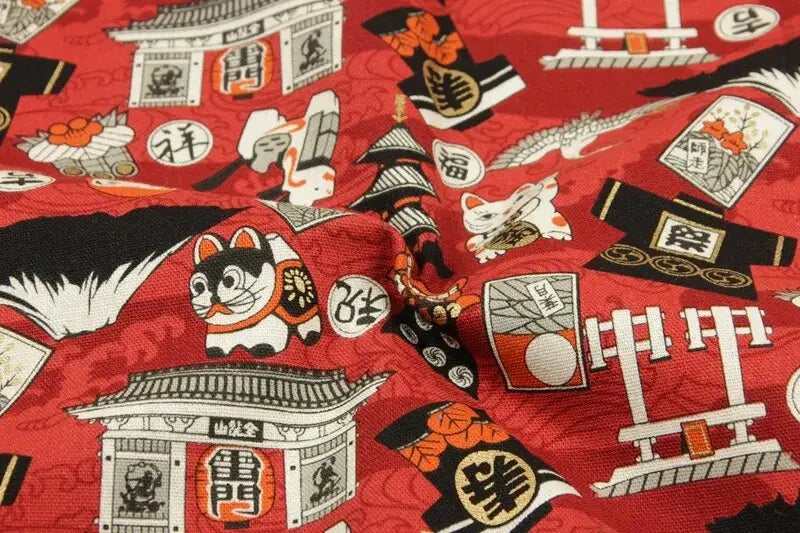 Culture japonaise Furoshiki rouge