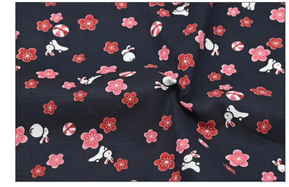 Sakura Bunnies Navy Furoshiki