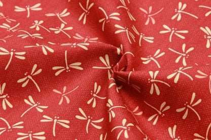 Dragonfly Pattern Red Furoshiki