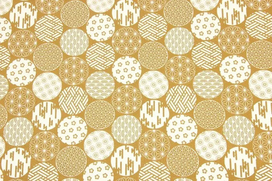 Yellow Geometric Patterns Furoshiki