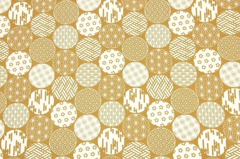 Furoshiki à motifs géométriques jaunes