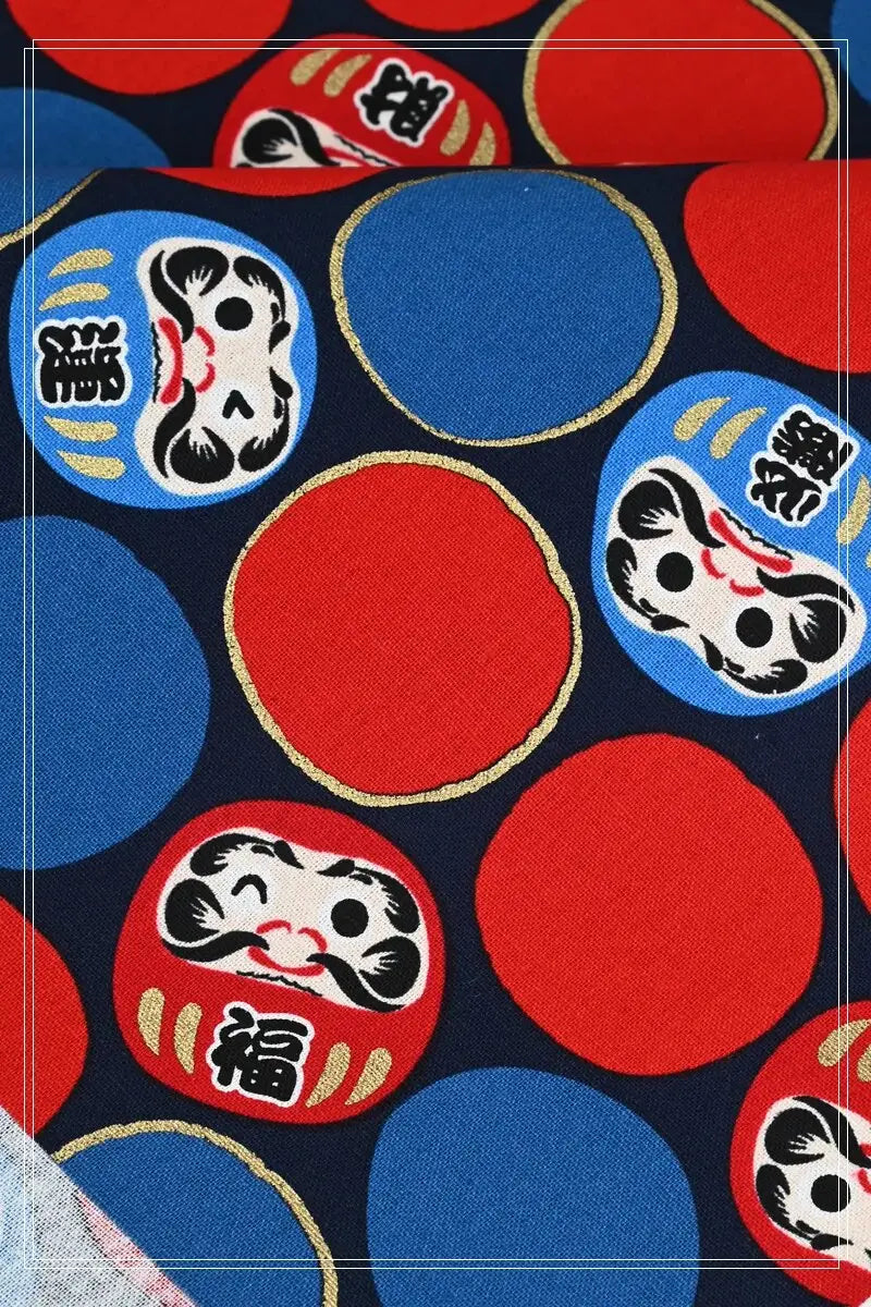 Blue Daruma Furoshiki