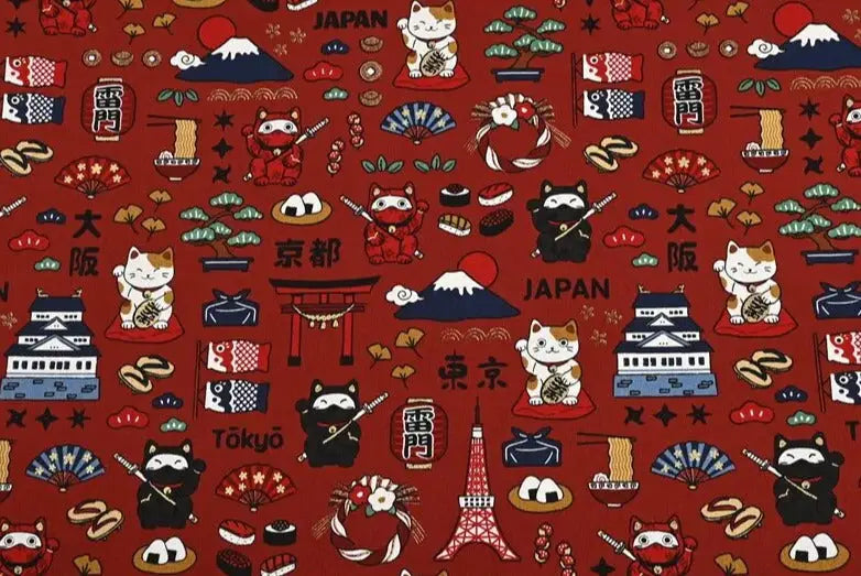 Japan Culture Red Furoshiki