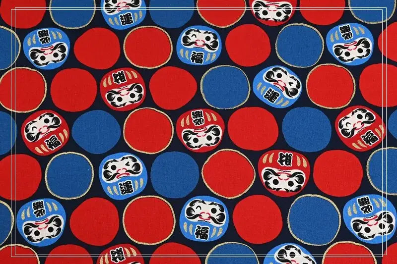 Blue Daruma Furoshiki