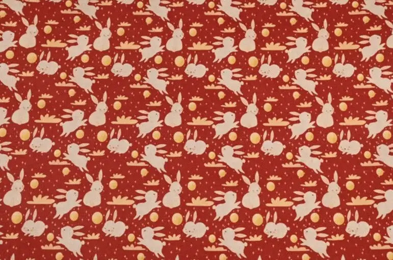 Celestial Bunnies Red Furoshiki