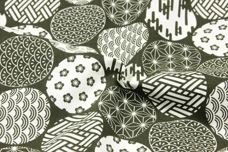 Furoshiki à motifs géométriques verts