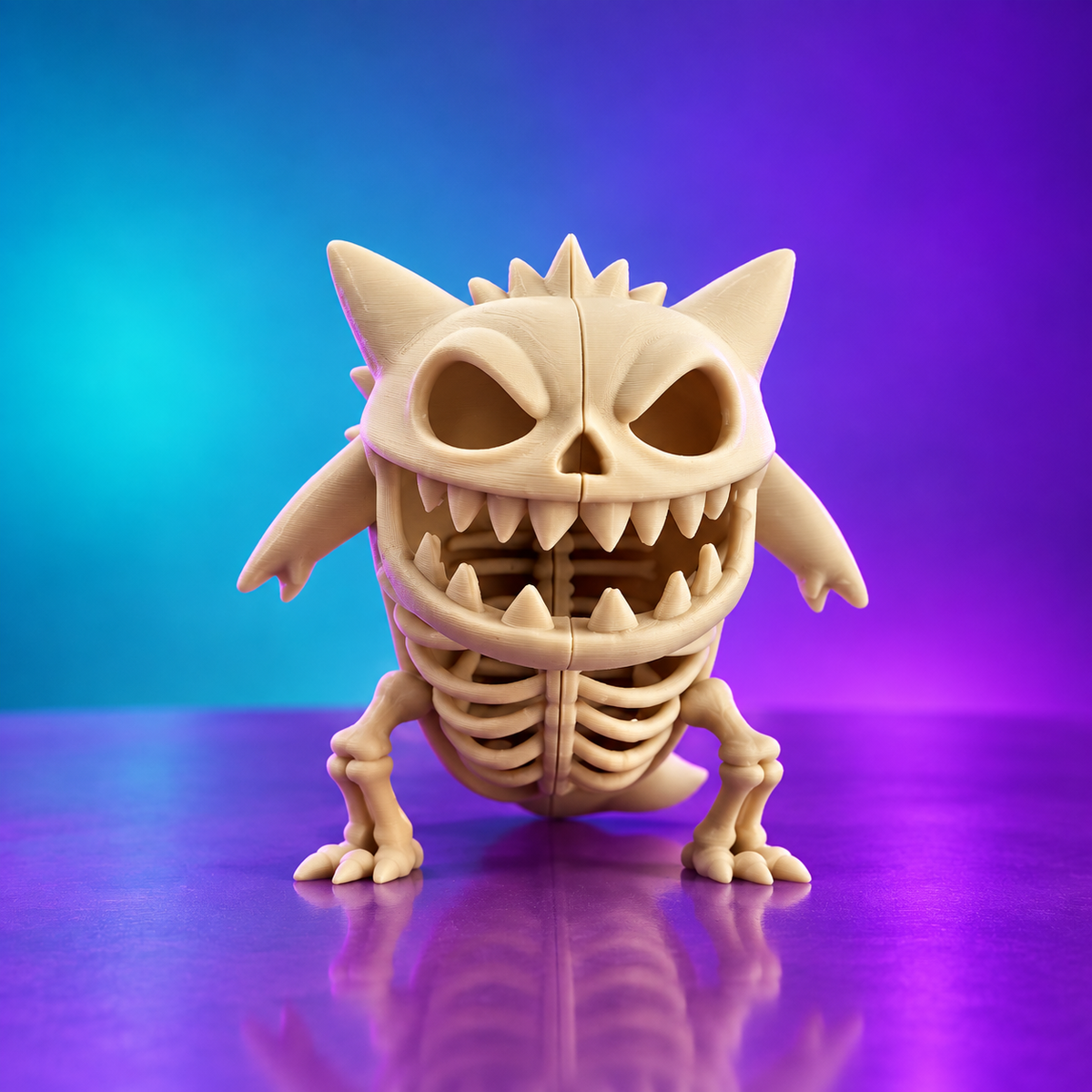 Gengar Skeleton Halloween Figure product mockup with vibrant studio colors and an alternate composition