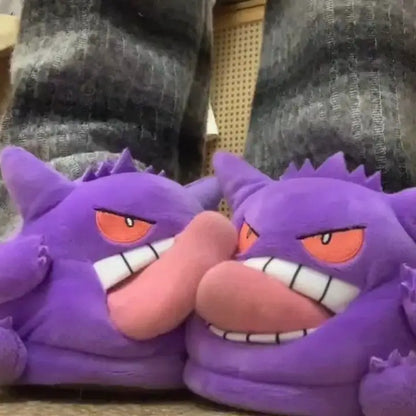 Gengar Tongue Plush Slippers