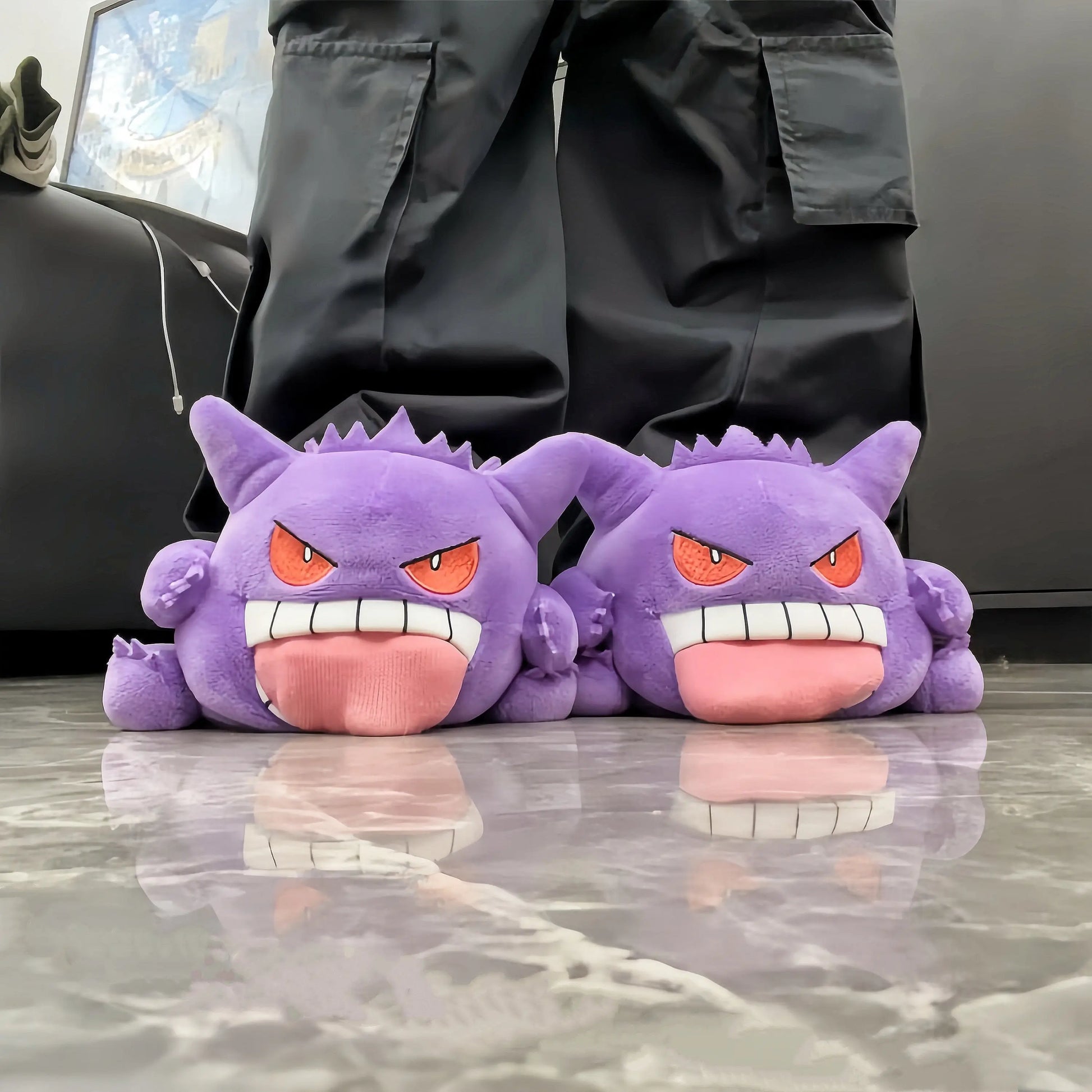 Gengar Tongue Plush Slippers
