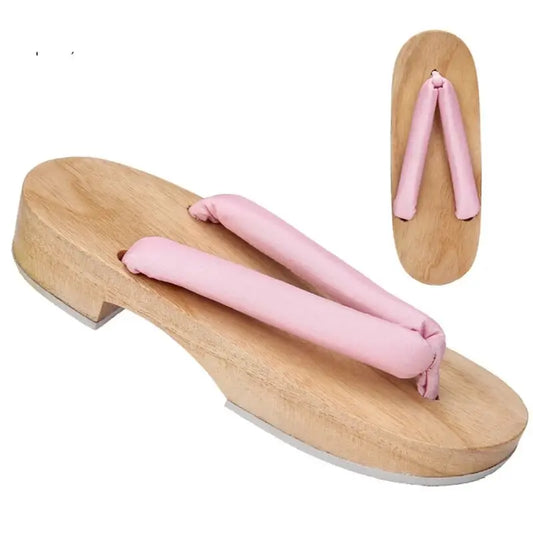 Pink Strap Women Geta Sandals