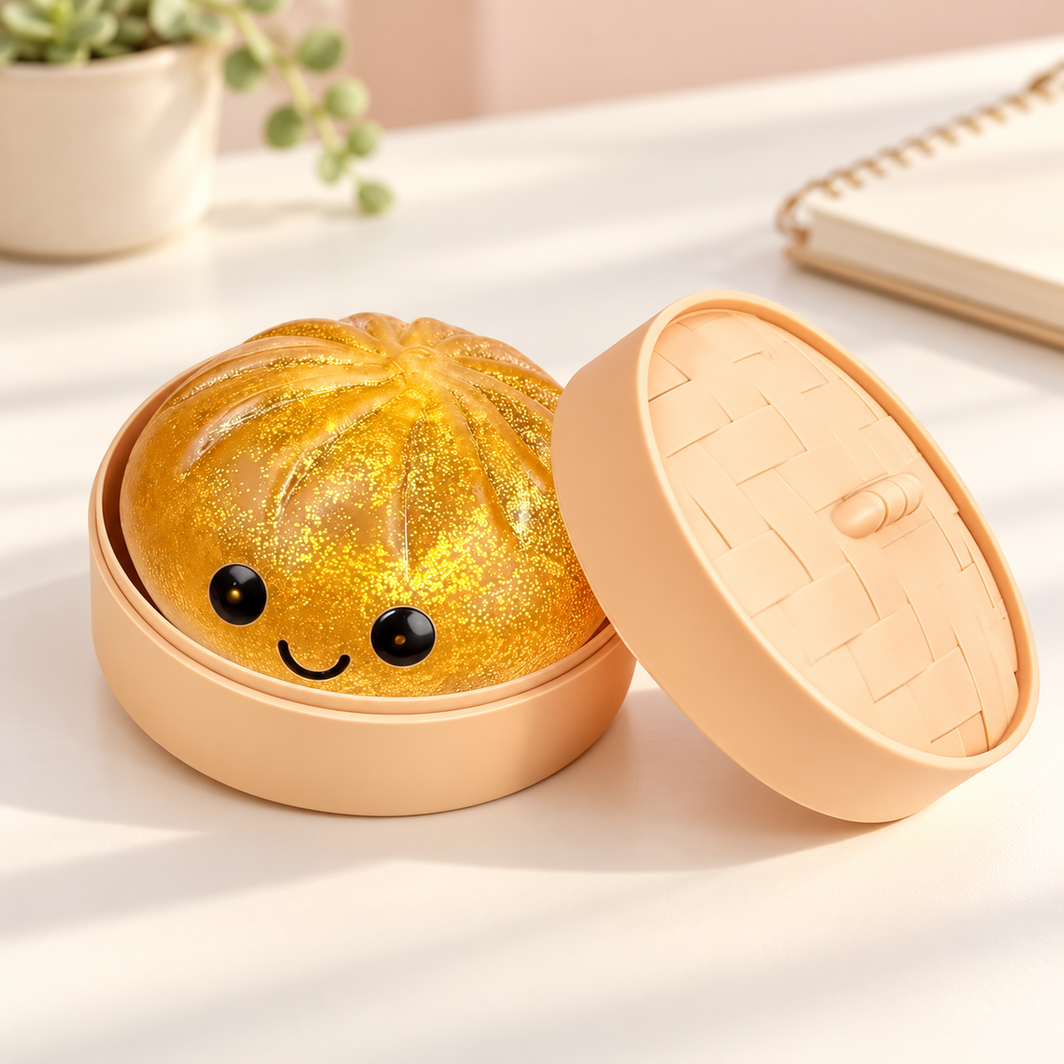 Gold Glitter Dumpling Squishy, additional product view 3