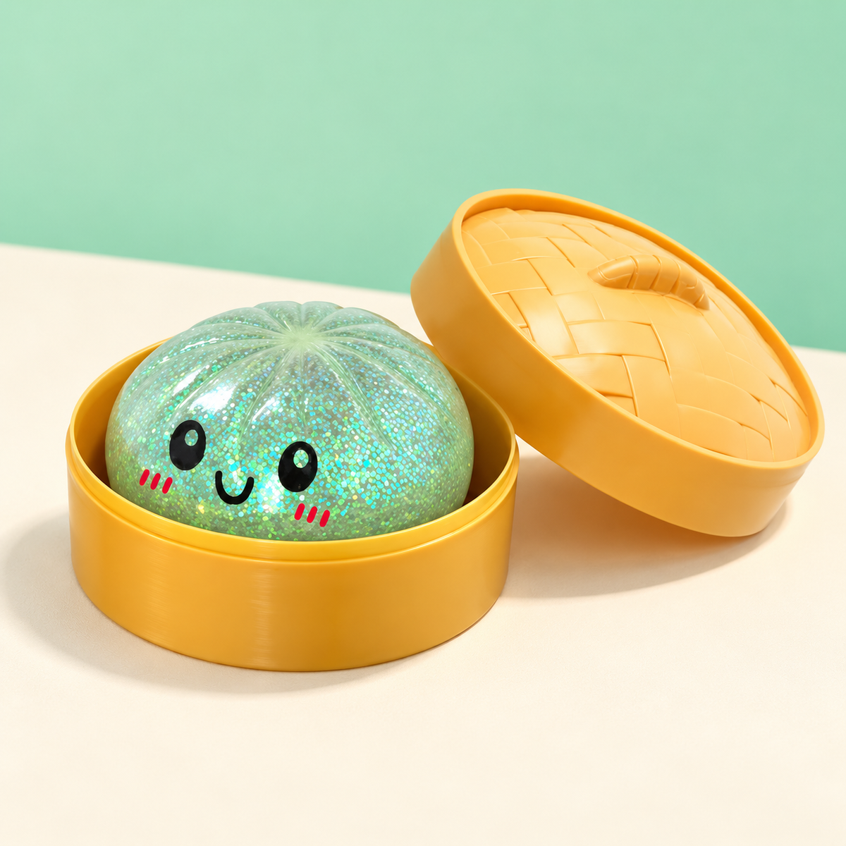 Green Glitter Dumpling Squishy, additional product view 2