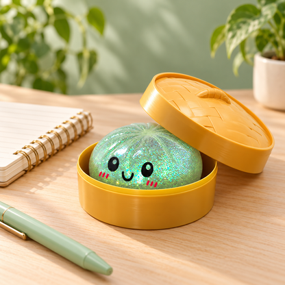 Green Glitter Dumpling Squishy, additional product view 3