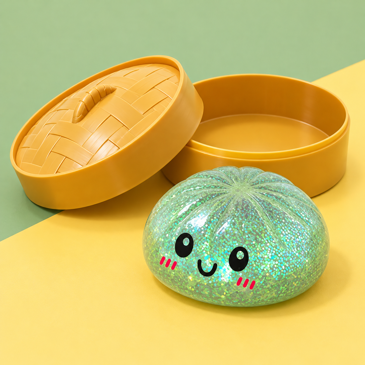 Green Glitter Dumpling Squishy, additional product view 4