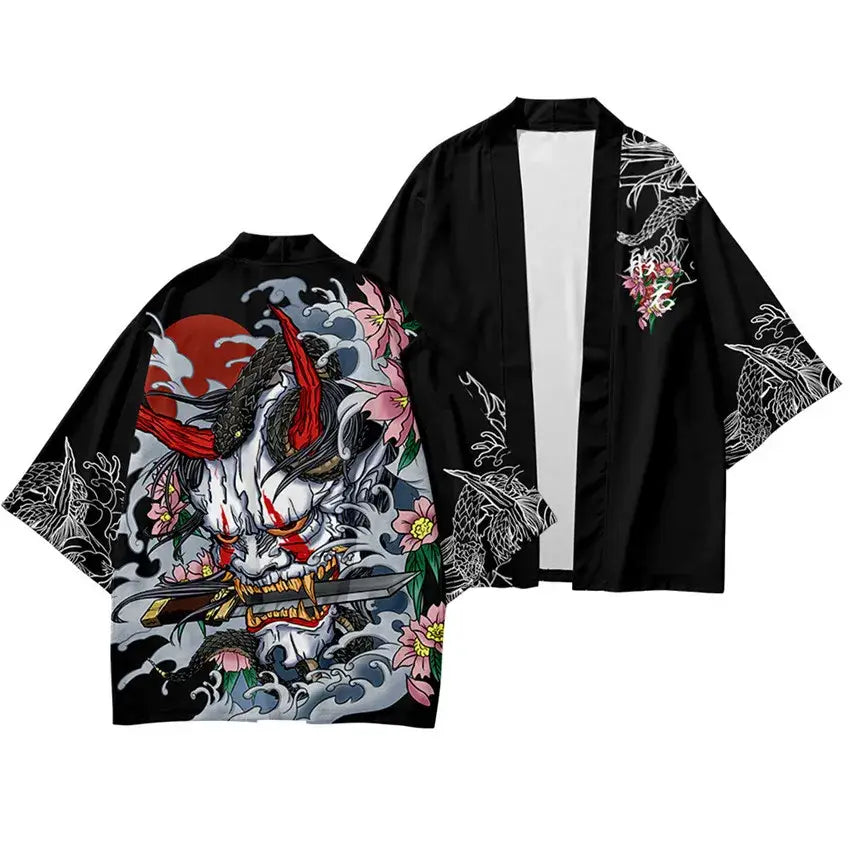 Hannya Demon Haori Shorts Set