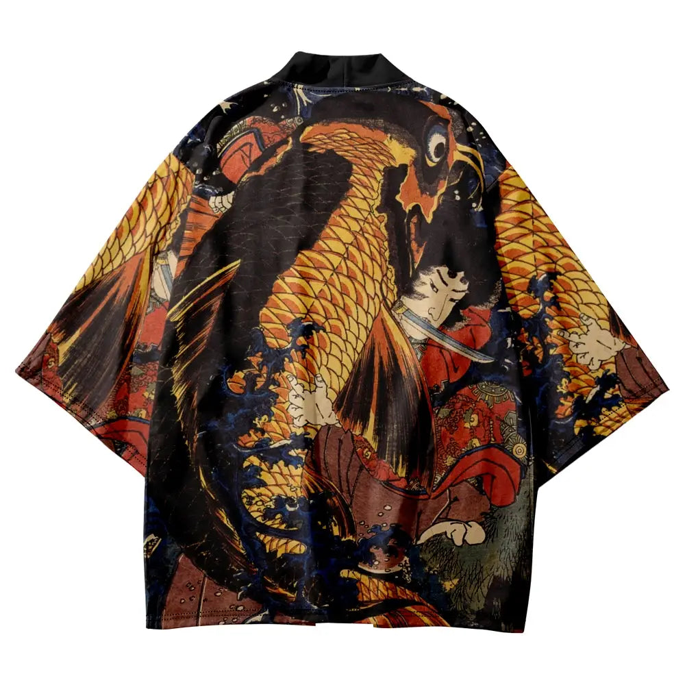 Combat de poissons Koi Haori