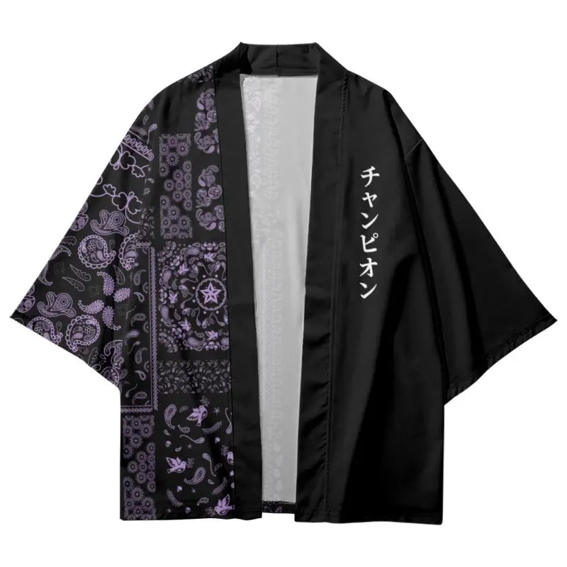 Paisley Pattern Kanji Haori