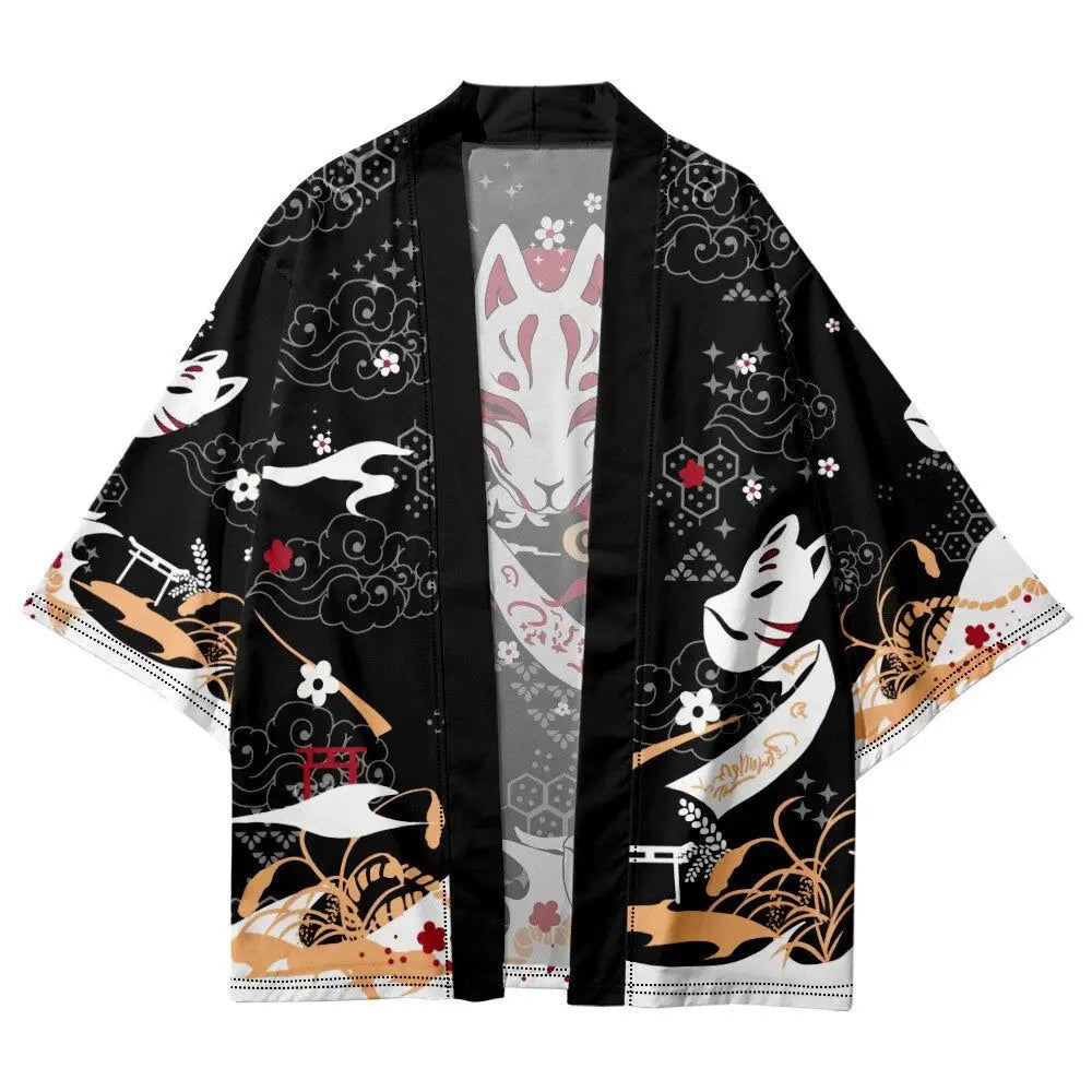 Kitsune Fox Black Haori