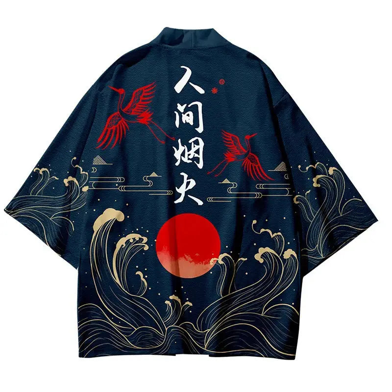 Grullas Rojas Del Mar Dorado Haori