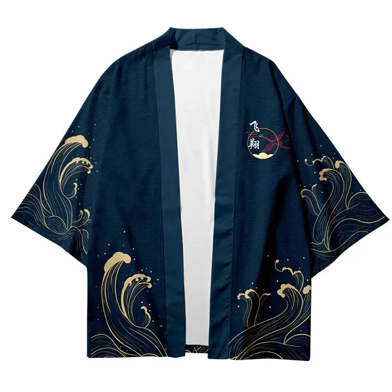 Golden Sea Red Cranes Haori