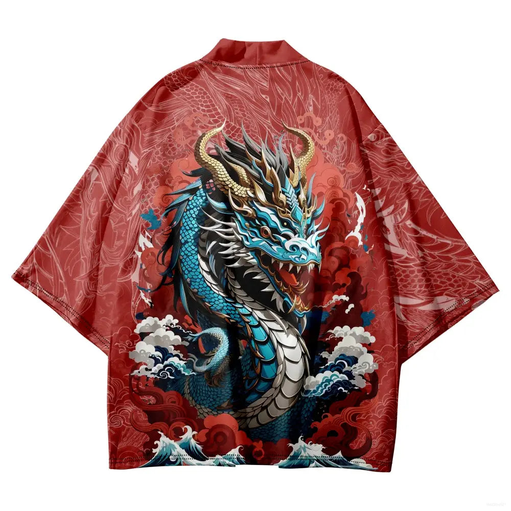 Red Cloud Dragon Haori