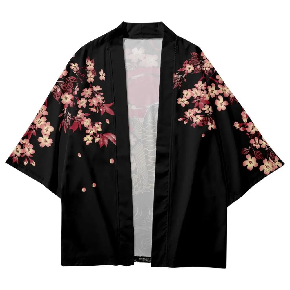 Koi Fish Red Cherry Blossom Haori – JAPAN BOX