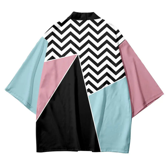 Color Block Zig Zag Haori