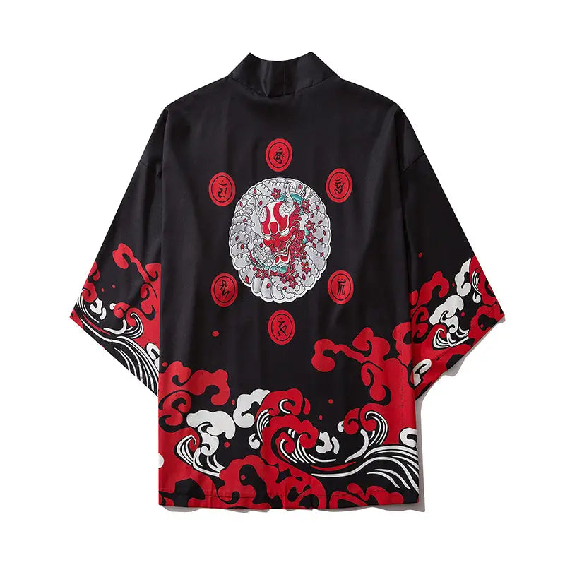 Oni Demon Blood River Black Haori