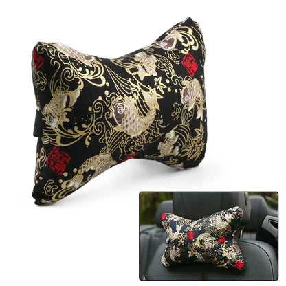 Black Koi Fish Headrest Pillow