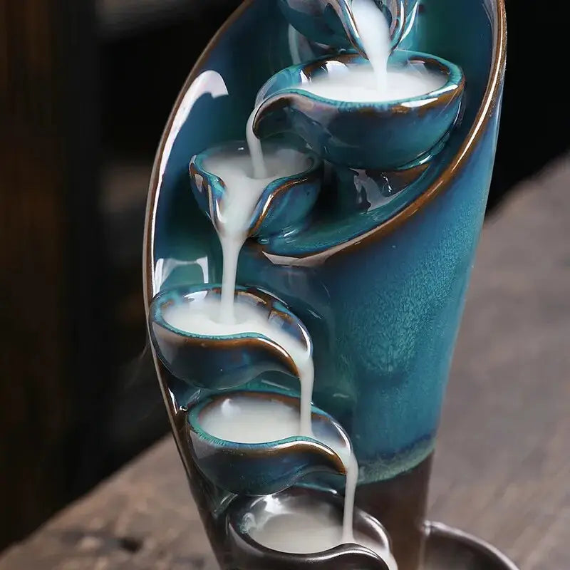 Blue Torch Waterfall Incense Burner