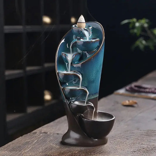 Blue Torch Waterfall Incense Burner