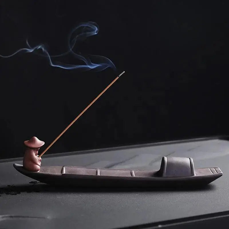 Brûleur d&#39;encens pêcheur zen