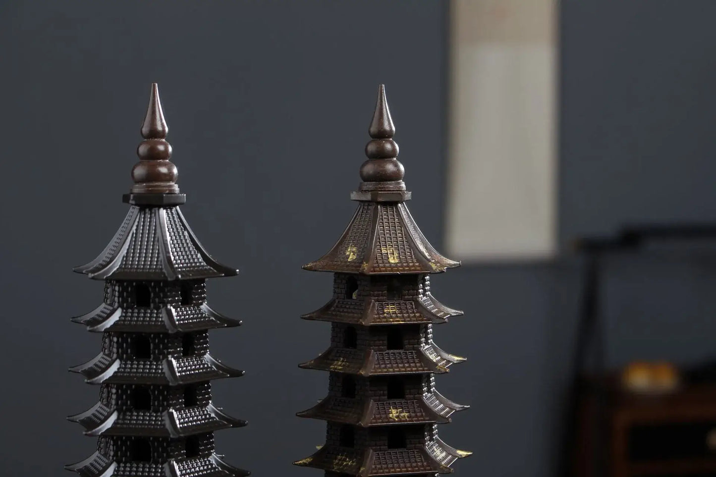 Black Pagoda Tower Incense Burner