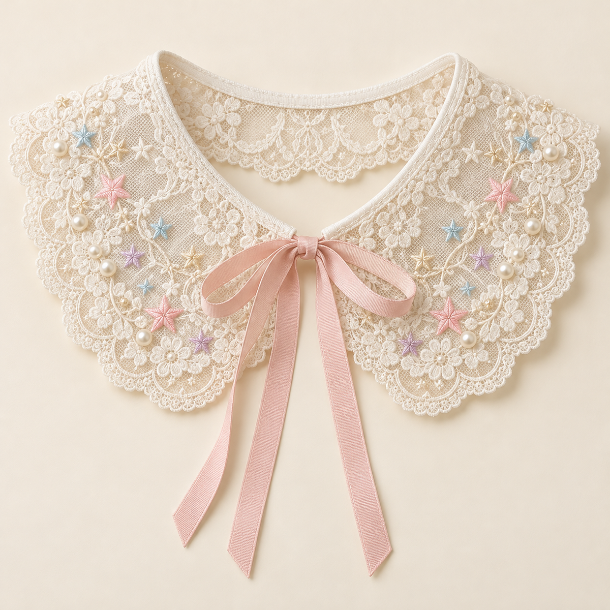 Ivory Lace Harajuku Collar