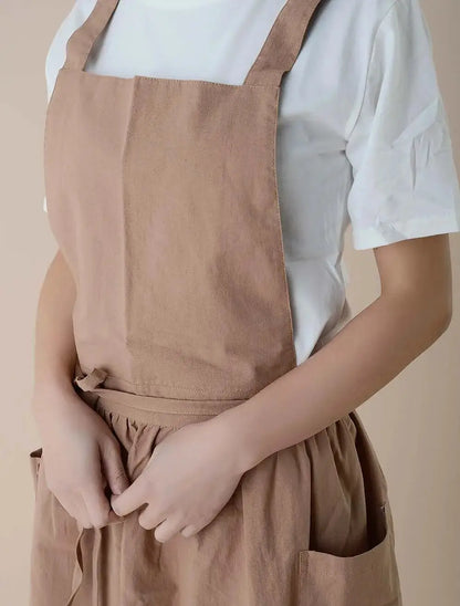 Brown Pockets Japanese Apron