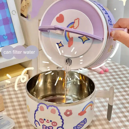 Bol à couvercle Ramen lapin Kawaii