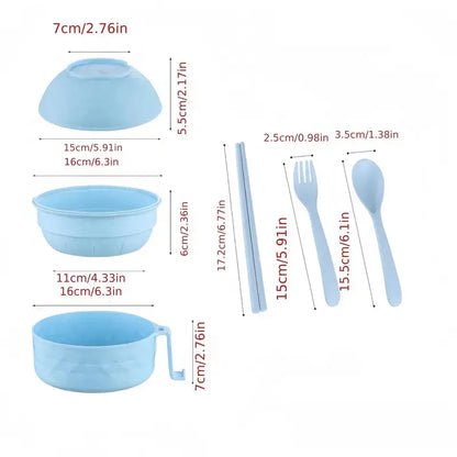 Baby Blue Ramen Bowl Set