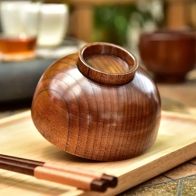 Traditional Wooden Rice Bowl