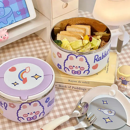 Bol à couvercle Ramen lapin Kawaii