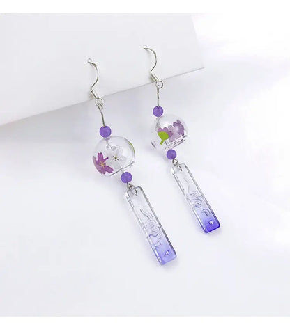 Japanese Wind Chime Earrings Japanese Earrings