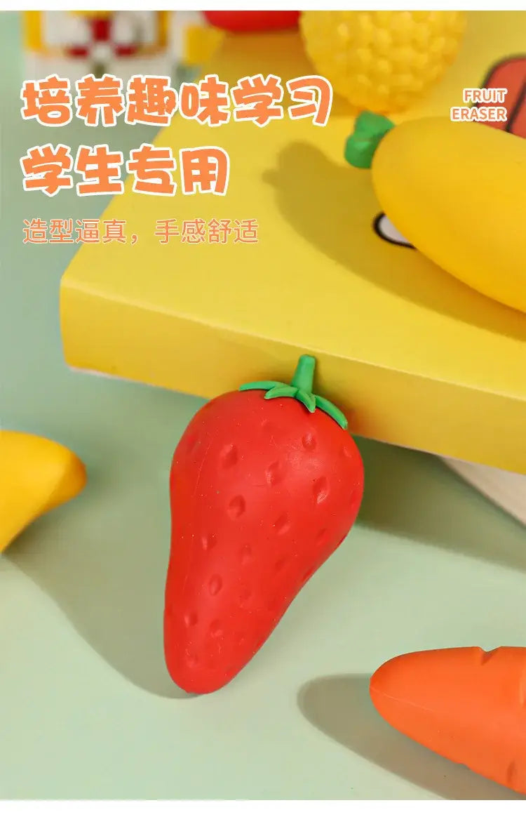 Funny Kawaii Fruits Eraser