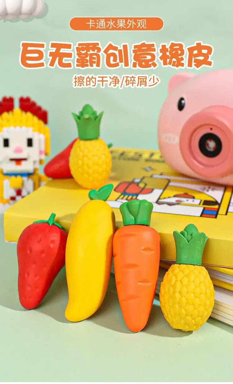 Funny Kawaii Fruits Eraser