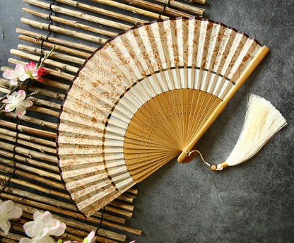 Vintage Cottage Hand Fan