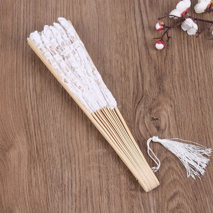 White Lace Hand Fan