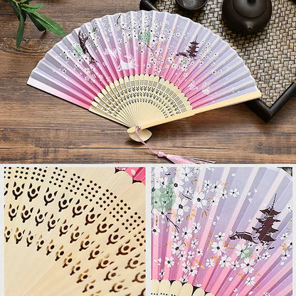 Cherry Blossom Hand Fan